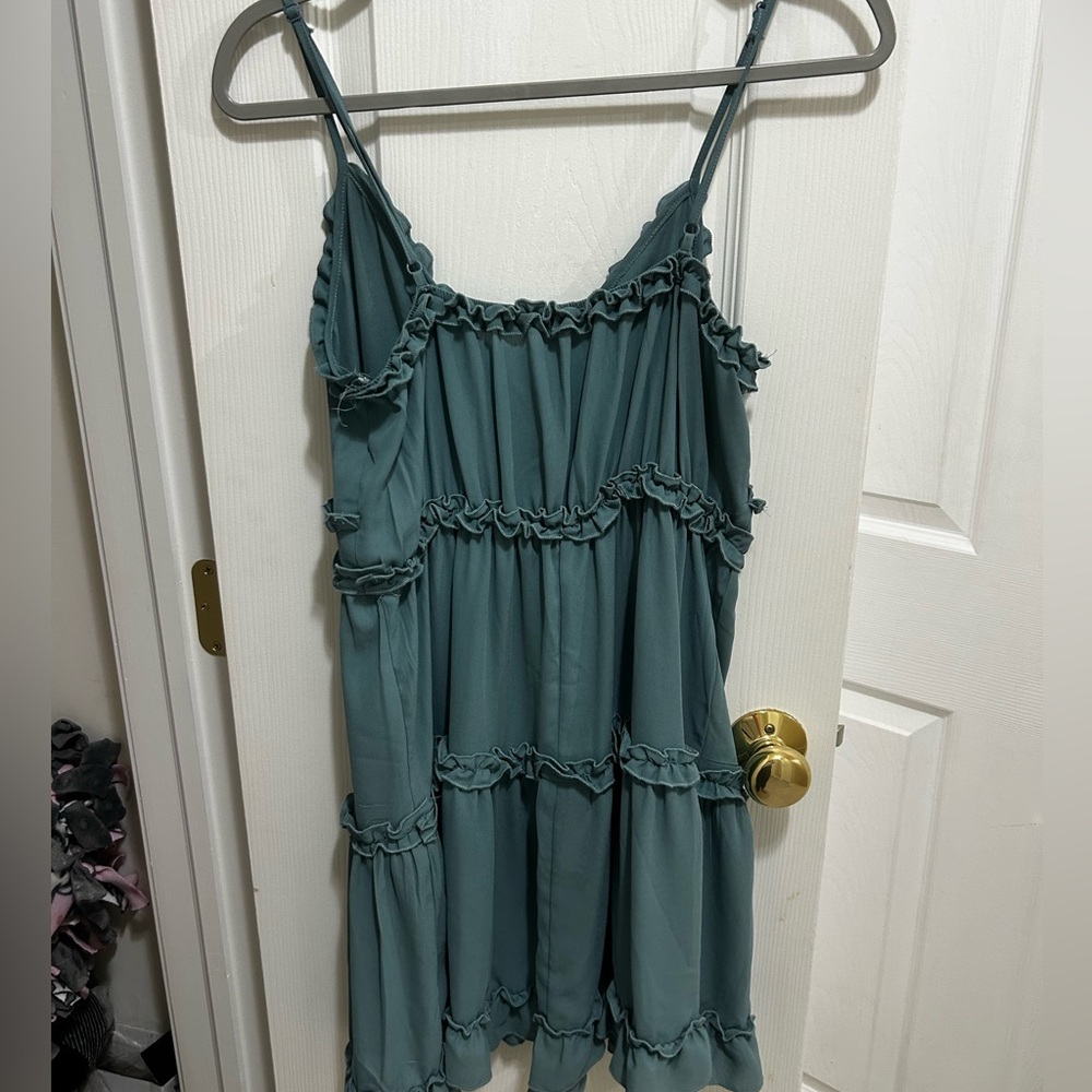 Blue Ruffled Dress - Picture 2 of 3
